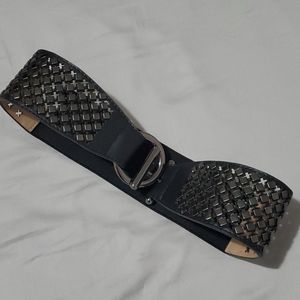 Stretch Perforated Studded Steve Madden Belt